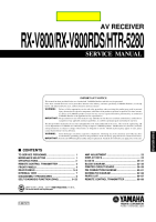 Yamaha RXV-800 - Service Manual 